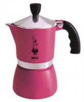 Гейзерная кофеварка Bialetti Fiammetta на 3 чашки в 4-х цветах (зеленый, фуксия (фиолетовый), голубой, красный)