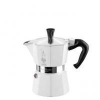 Гейзерная кофеварка Bialetti Moka Express White на 3 чашки белого цвета. Оригинальное цветовое решение классической кофеварки Moka Express, дизайна 1933 года.