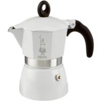 Гейзерная кофеварка Bialetti Dama White на 3 чашки. Оригинальная ручка из бархатистого пластика с декоративной металлической вставкой. Износостойкая порошковая краска 