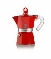Гейзерная кофеварка Bialetti Moka Express Glossy Red на 3 чашки с прозрачной крышкой. Еще одна версия классической кофеварки Moka Express, дизайна 1933 года в красном цвете 
