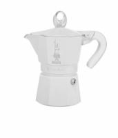 Гейзерная кофеварка Bialetti Moka Express Glossy White на 3 чашки с прозрачной крышкой. Еще одна версия классической кофеварки Moka Express, дизайна 1933 года в белом цвете